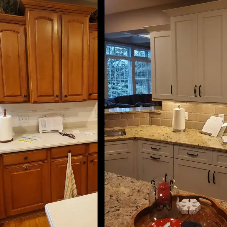 Kitchen remodel before and after