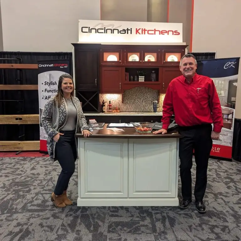 Cincinnati Kitchen and Bathroom designers Darin and Jen Brewsaugh at the Greater Cincinnati Remodeling Expo